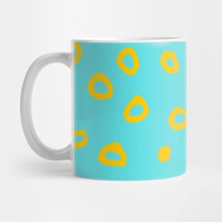 Abstract boho yellow bubble pattern Mug